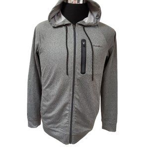 Eddie Bauer Men Small Gray Heather Motion Free Dry Full Zip Hoodie Jacket